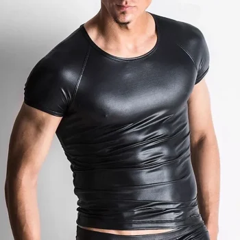 Men's T shirt Tee Zentai Plain Crew Neck Street Vacation Short Sleeve Sexy Clothing Apparel Fashion Designer