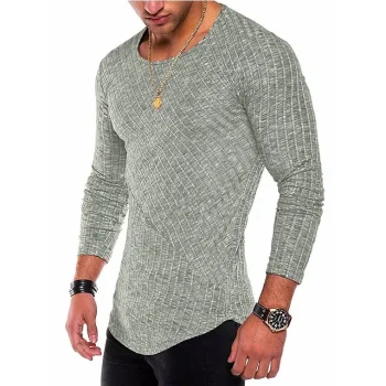 Men's T shirt Tee Long Sleeve Shirt Striped Crew Neck Other Prints Normal Casual Sports Long Sleeve Clothing Apparel Knit Vintage Casual Muscle