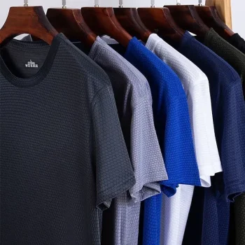Men's T shirt Tee Moisture Wicking Shirts Plain Crew Neck Street Holiday Short Sleeve Clothing Apparel Fashion Designer Casual Comfortable