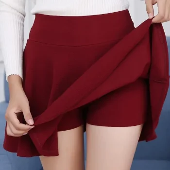 Women's A Line Mini Polyester bule Black White Pink Skirts 2 in 1 Sexy Casual Daily M L XL