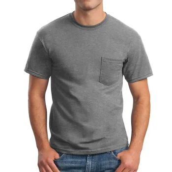 Men's T shirt Tee Tee Top Plain Crew Neck Street Vacation Short Sleeves Front Pocket Clothing Apparel Designer Basic Modern Contemporary