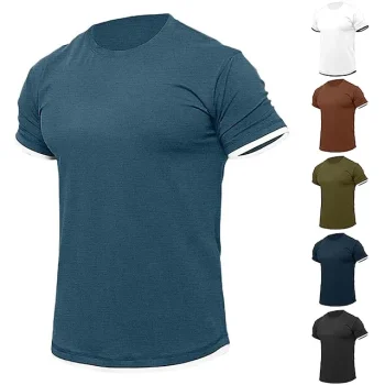 Men's T shirt Tee Tee Top Plain Crew Neck Street Vacation Short Sleeves Clothing Apparel Fashion Designer Basic