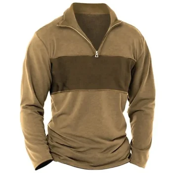 Men's T shirt Tee Tee Top Long Sleeve Shirt Color Block Turndown Street Vacation Long Sleeve Patchwork Clothing Apparel Fashion Designer Basic